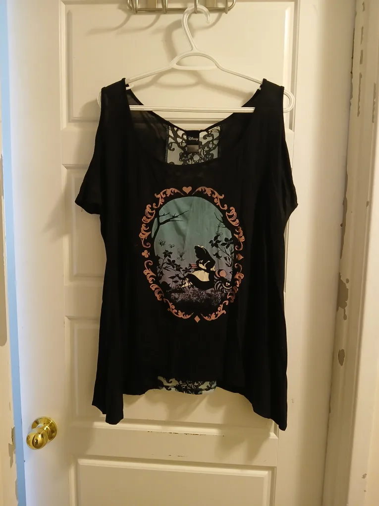 Alice in Wonderland Cold Shoulder Top thumbnail
