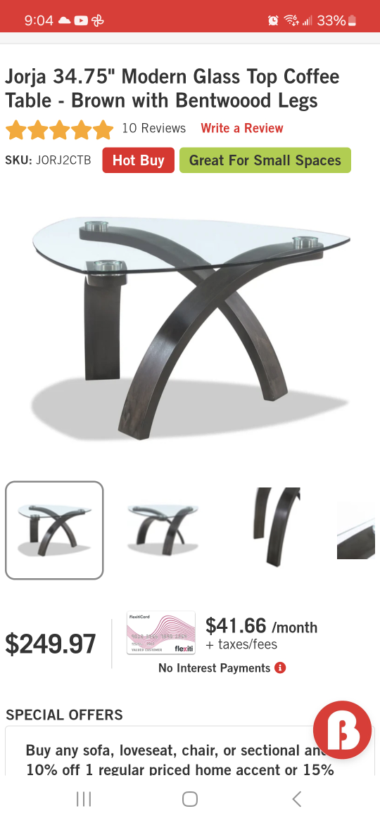 Glass coffee table - photo 2