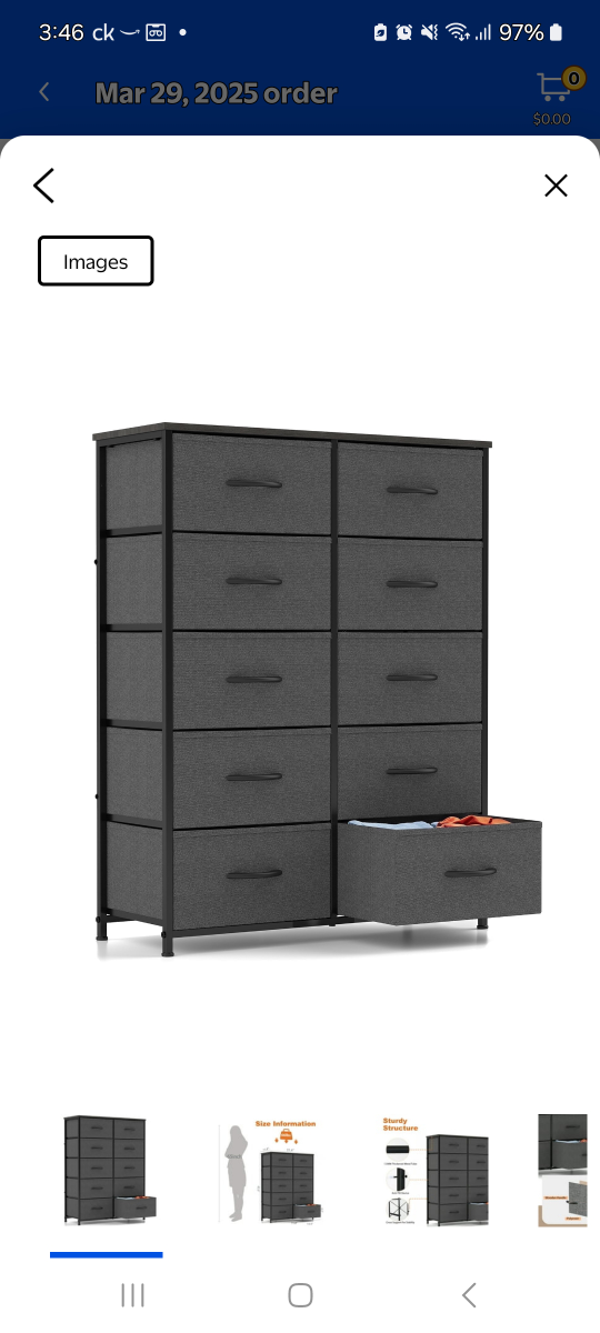 Tall 10-Drawer Fabric Storage Organizer
