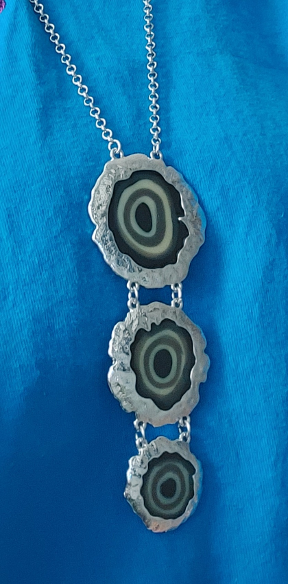 💚Unique Three-Stone Statement Necklace - photo 3
