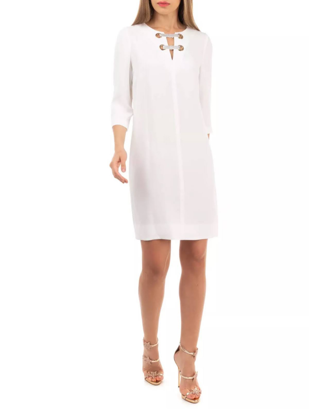 Via delle Perle VDP White Shift Wedding Dress Size Small