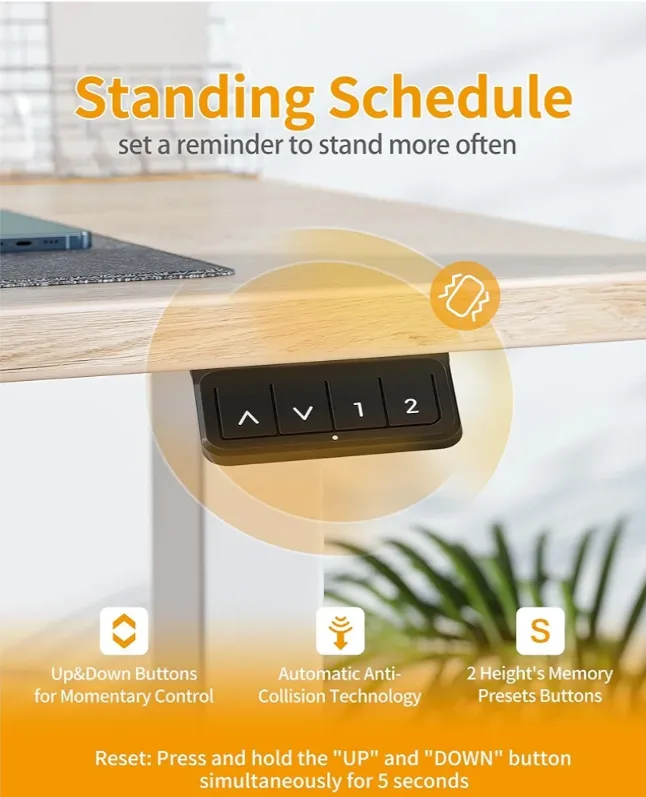 Electric Standing Desk - Adjustable Height Desk image indicator(5)