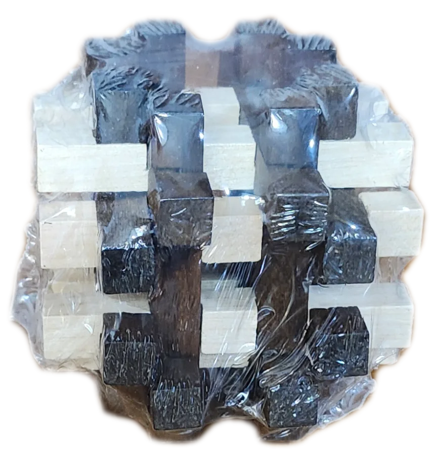 Lot of 4 Wooden Brain Teaser Puzzles image indicator(2)