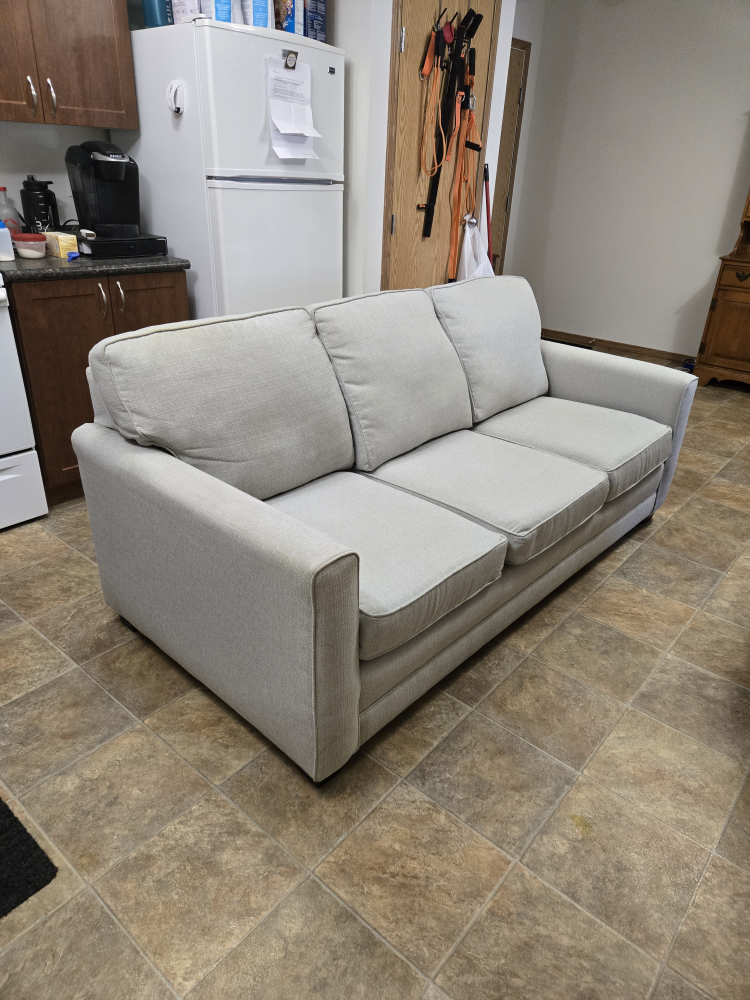 Light Grey Three-Seater Sofa