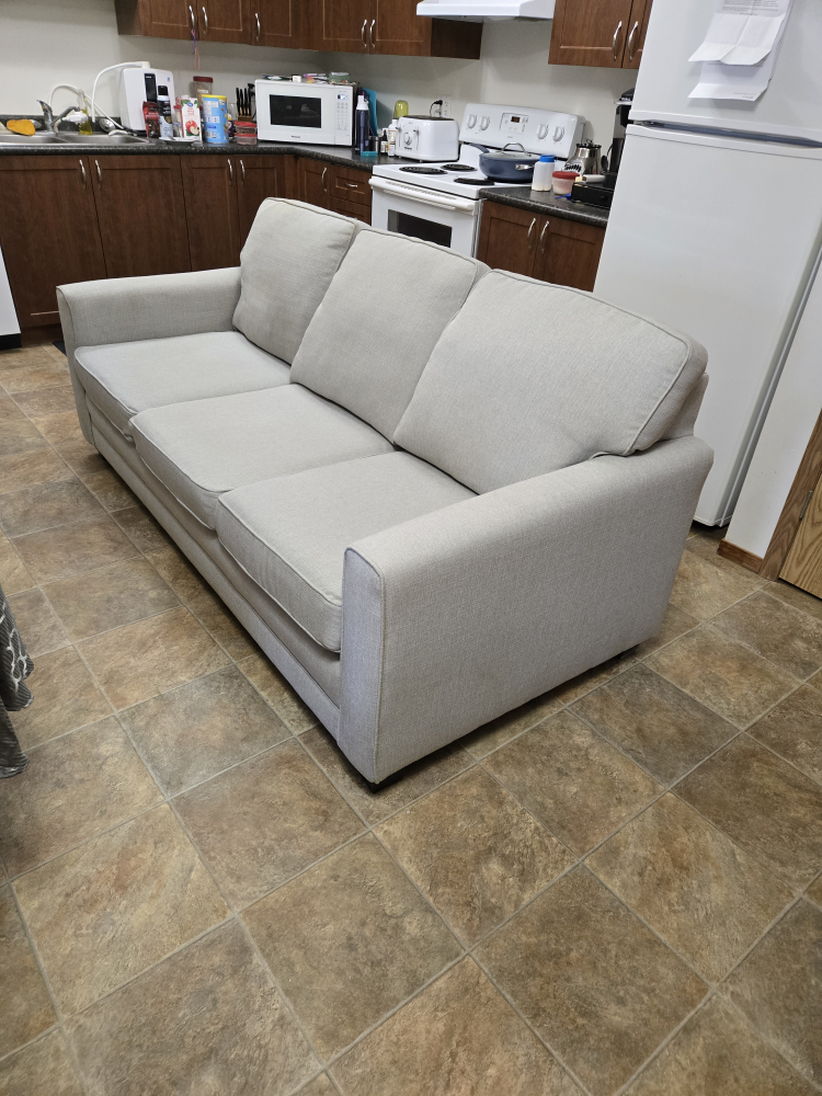 Light Grey Three-Seater Sofa - photo 2