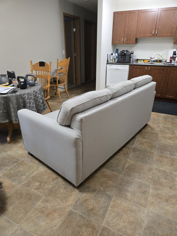 Light Grey Three-Seater Sofa - photo 4