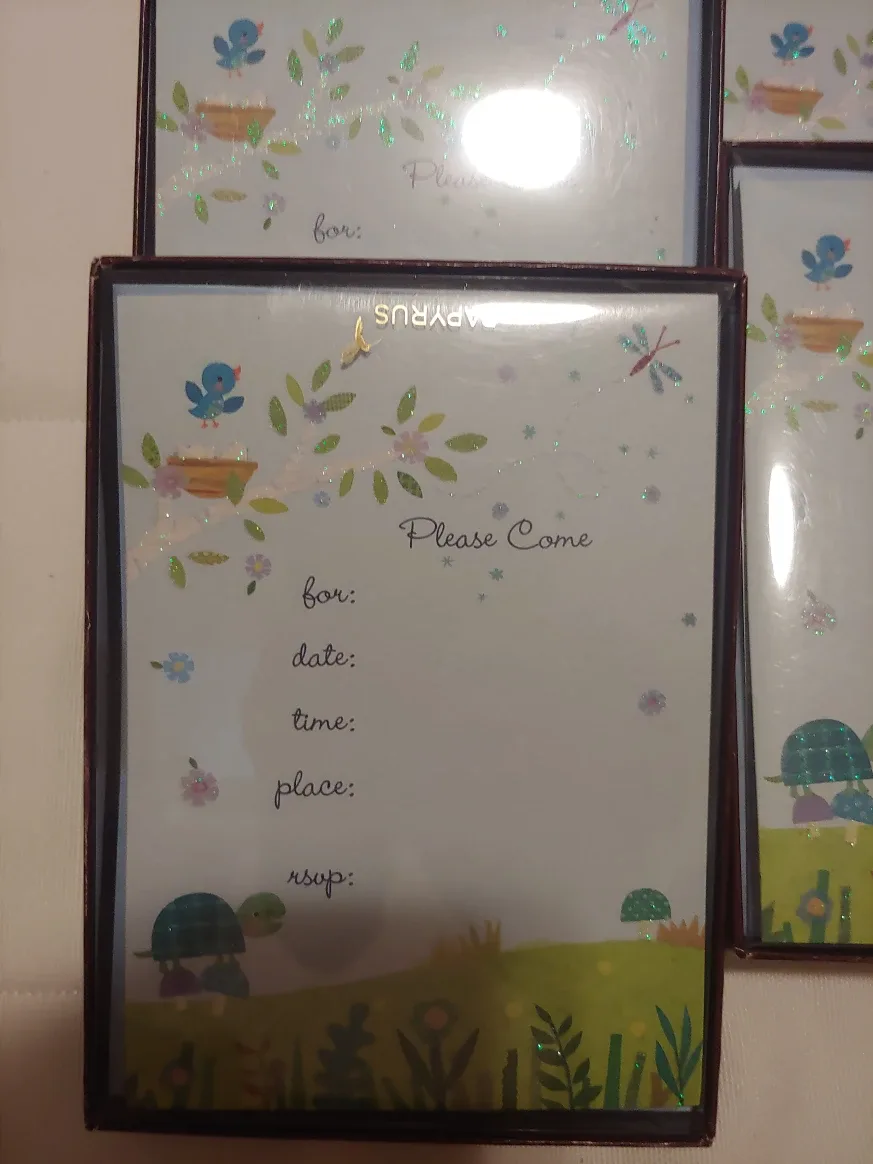 Papyrus Party Invitations - 50 invites total 💚 image indicator(2)