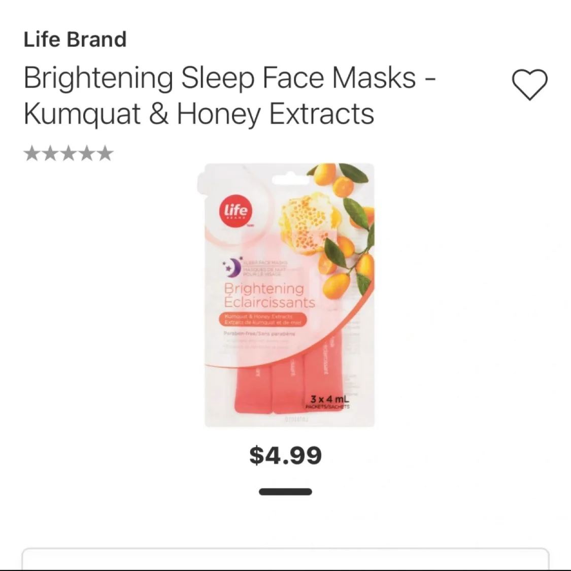 Life brand brightening sleep face masks (3 packs = 9 packets) image indicator(2)