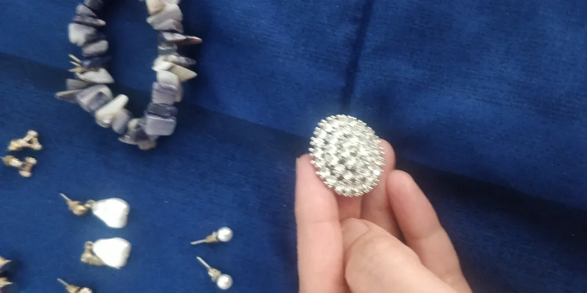 Jewelry Lot: Necklace, Earrings, Bracelet, and a Ring image indicator(3)