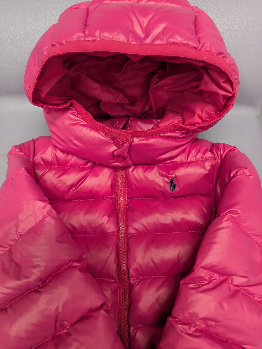 Girls' Pink Polo Ralph Lauren Puffer Jacket Size 4/4T - photo 2