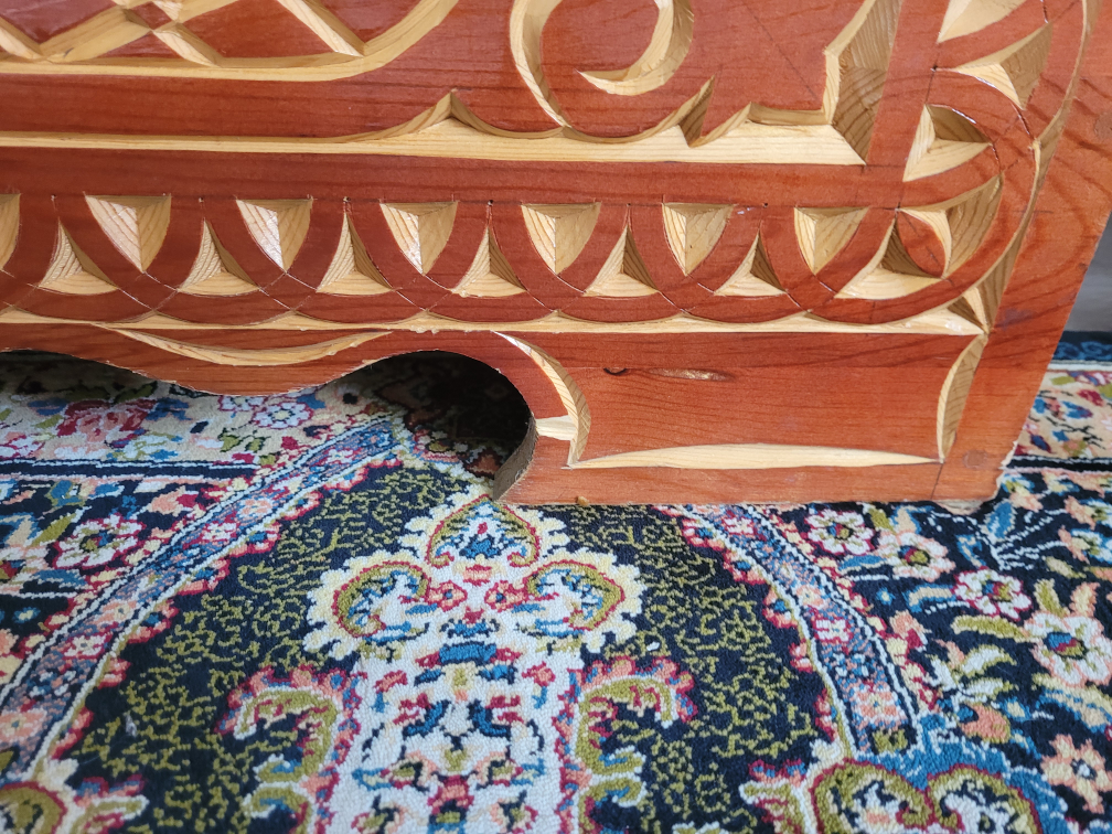 Hand-Carved Wooden Chest - photo 4
