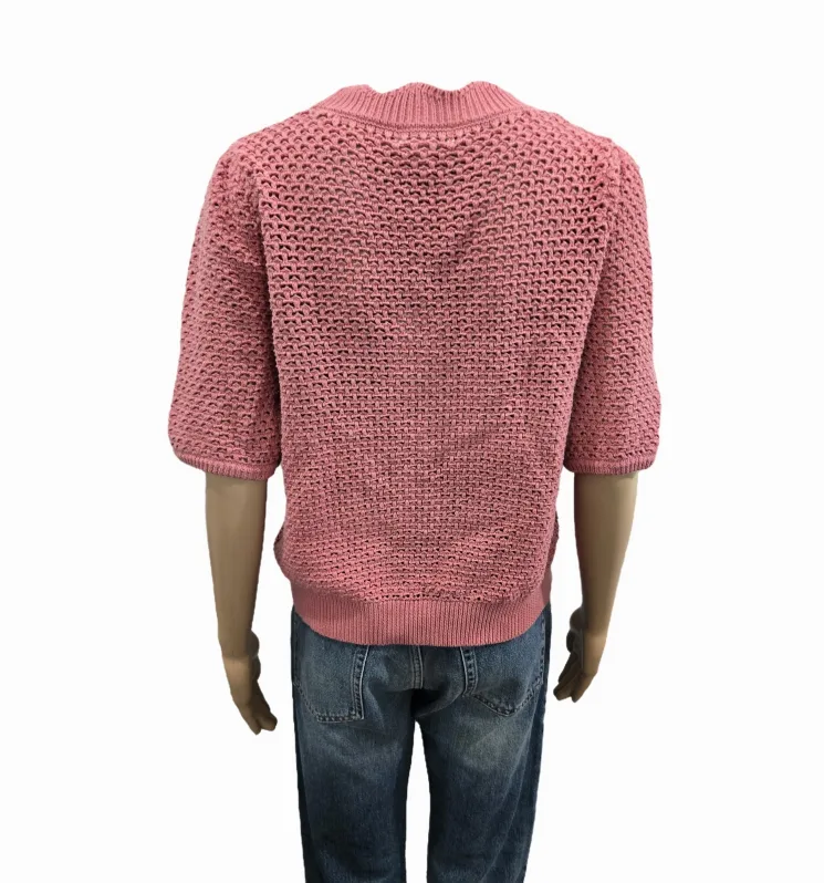 BNWTT Monsoon Half Sleeve Plain Cardigan In Pink Size M image indicator(6)