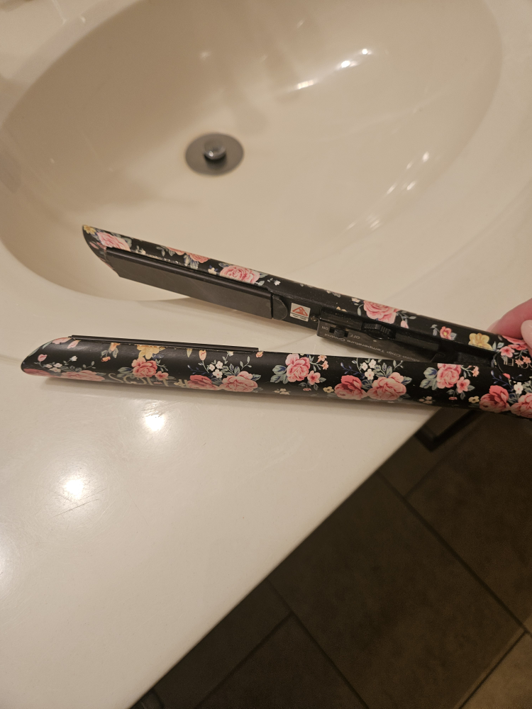 Floral Design Flat Iron Hair Straightener - photo 2