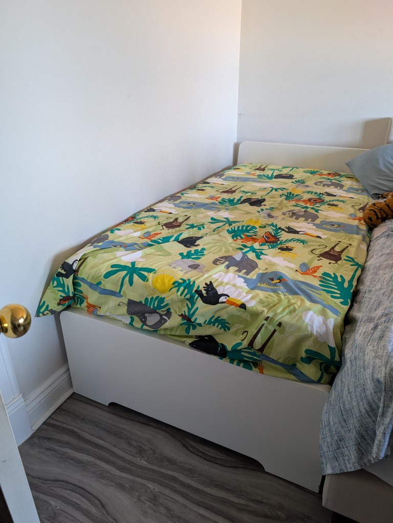White Kids' Single Bed Frame  and Mattress - photo 2