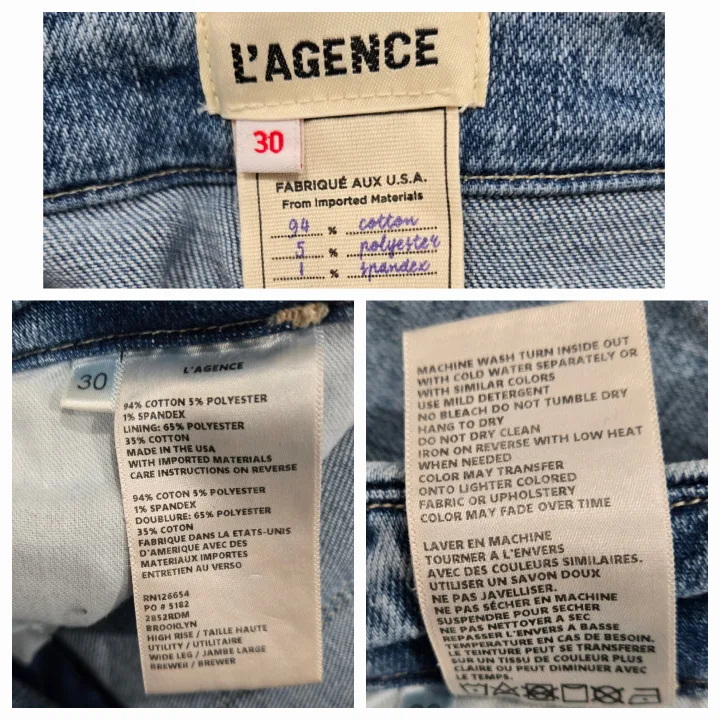 Women's L'agence Brooklyn High Rise Utility Wide Leg Size 30 image indicator(10)