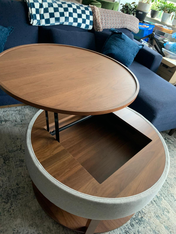 beautiful wood structube coffee table obo - photo 4