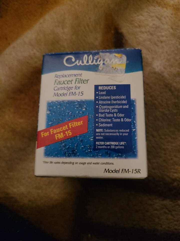 Culligan Faucet Filter Replacement Cartridge Model FM-15R