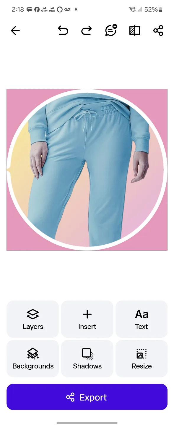 NWT XL Lightweight Tapered Leg Slim Fit  Lt Blue Joggers image indicator(2)