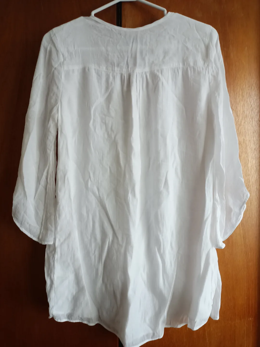 Cristina B White Layered Blouse Size S/P image indicator(2)