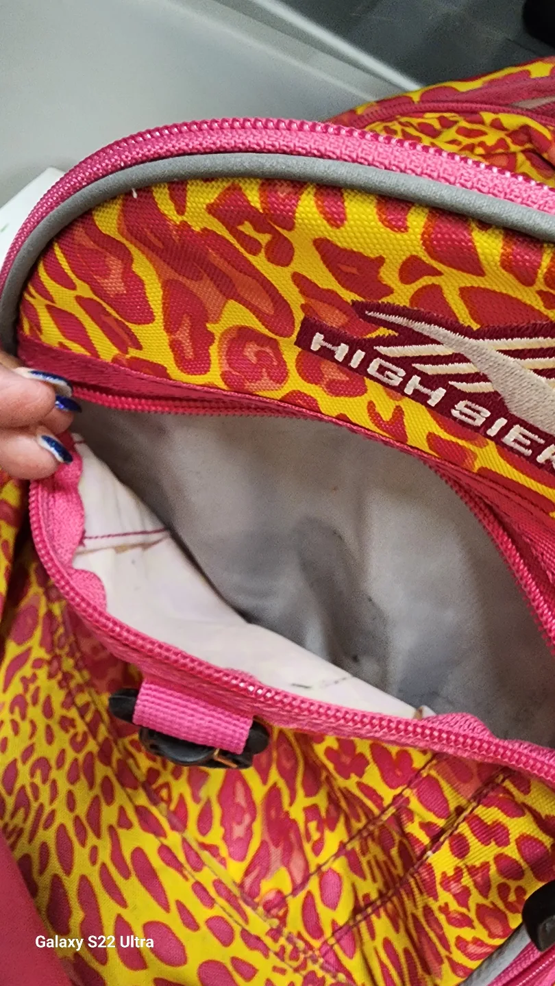 High Sierra Pink and Yellow Leopard Print Backpack image indicator(5)