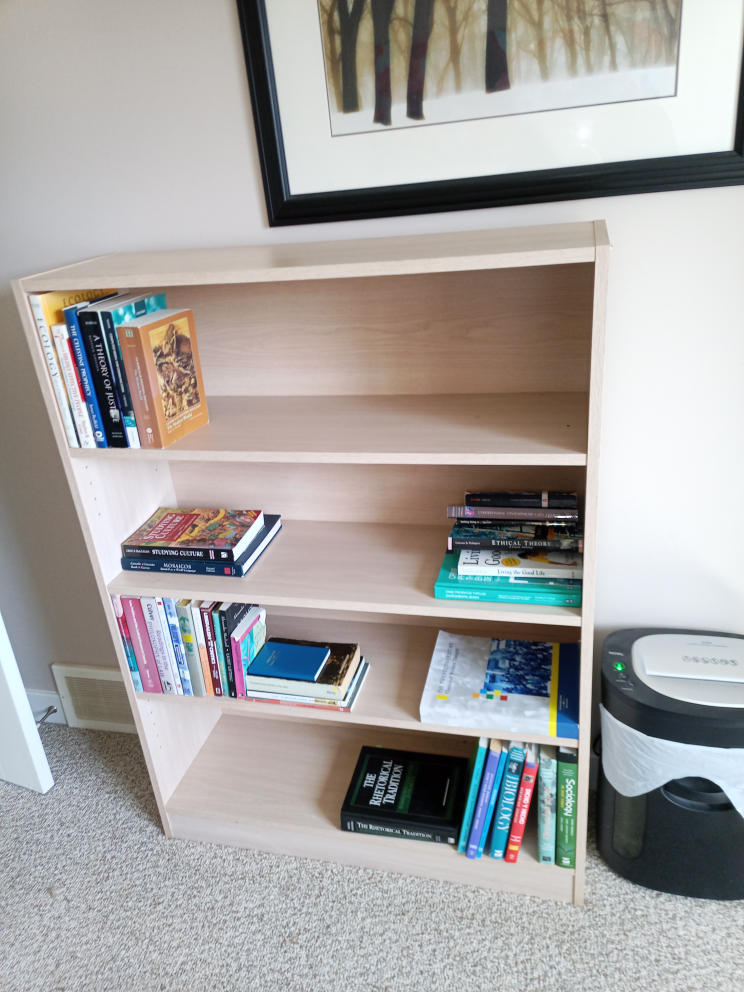 Set of three matching wooden storage units