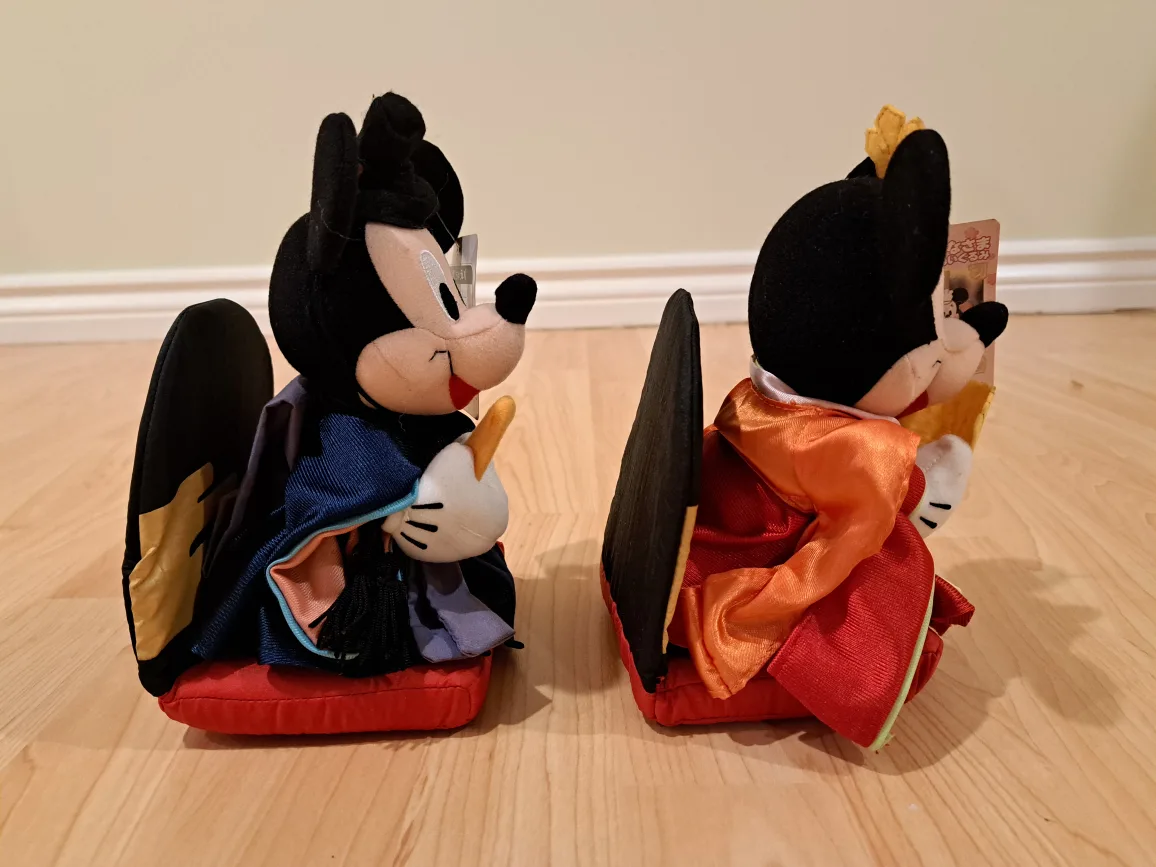 Vintage Sega Mickey & Minnie Hina Matsuri Plush Set image indicator(4)