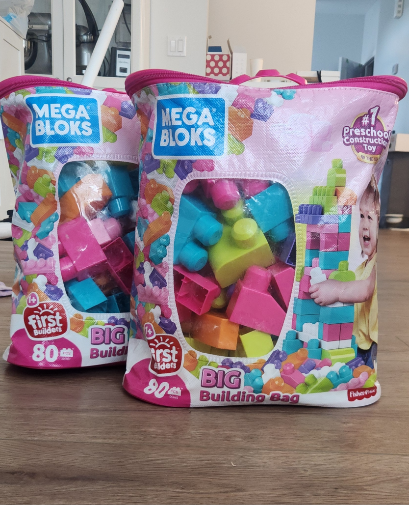 MEGA BLOKS Fisher-Price Toddler Blocks 2 bags, 160 Pc