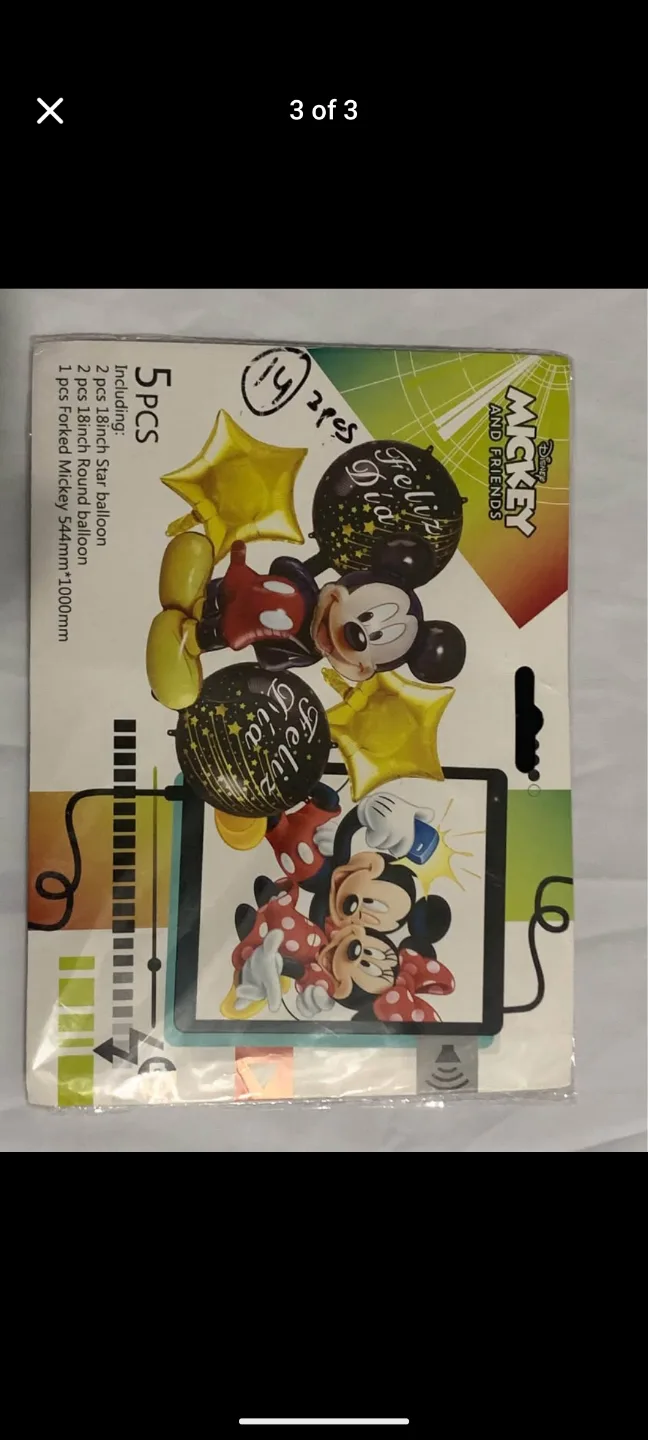 Five-pack Balloon Sets - Spiderman, Mickey Mouse, Hello Kitty image indicator(3)