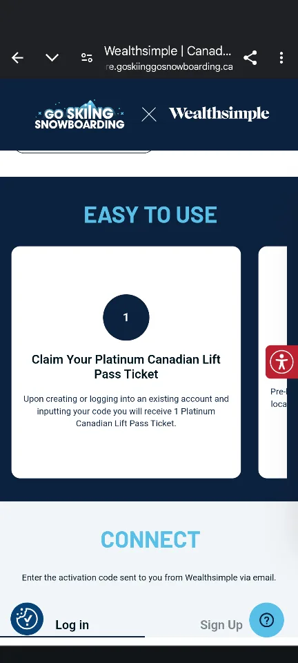 One (1) Platinum Canadian Lift Pass Ticket image indicator(7)