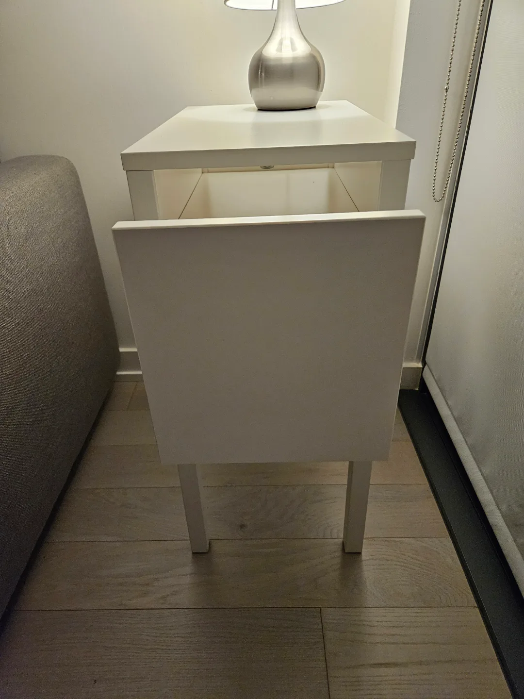 White Nightstand with Drawer thumbnail