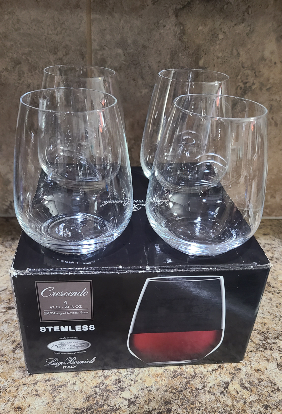 Stemless Wine Glasses - Set of 4