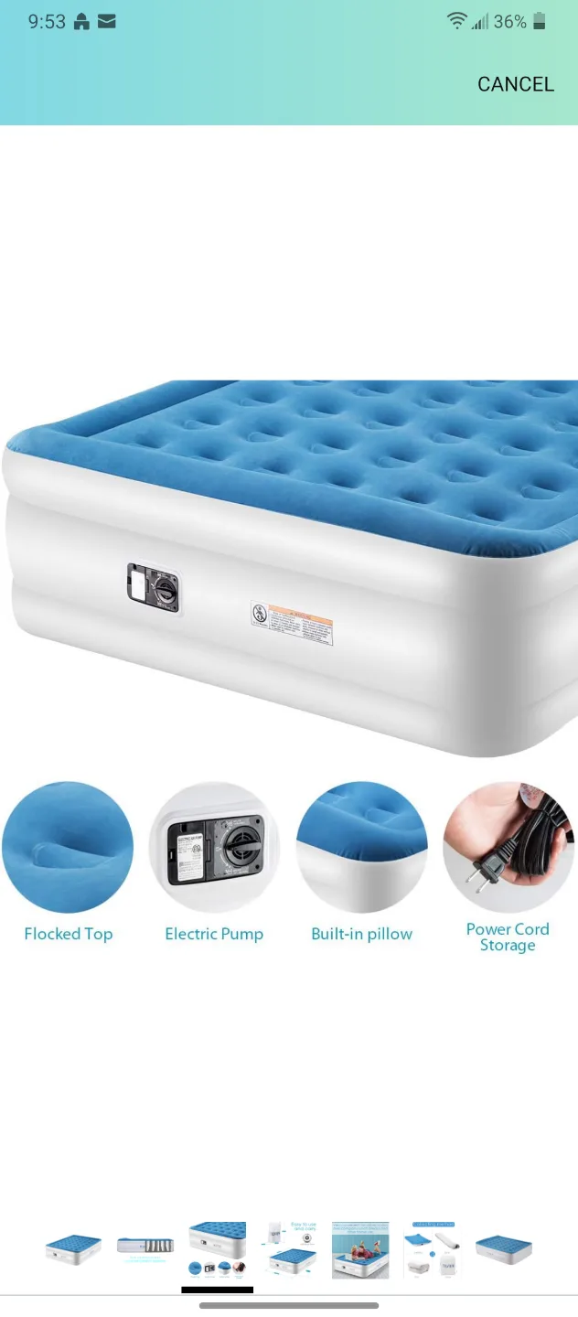 TILVIEW Air Mattress builtin Electric Pump image indicator(2)