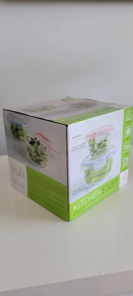 💚 Kitchen Stuff Clip It Glass Storage Containers (4-piece Set) image indicator(2)