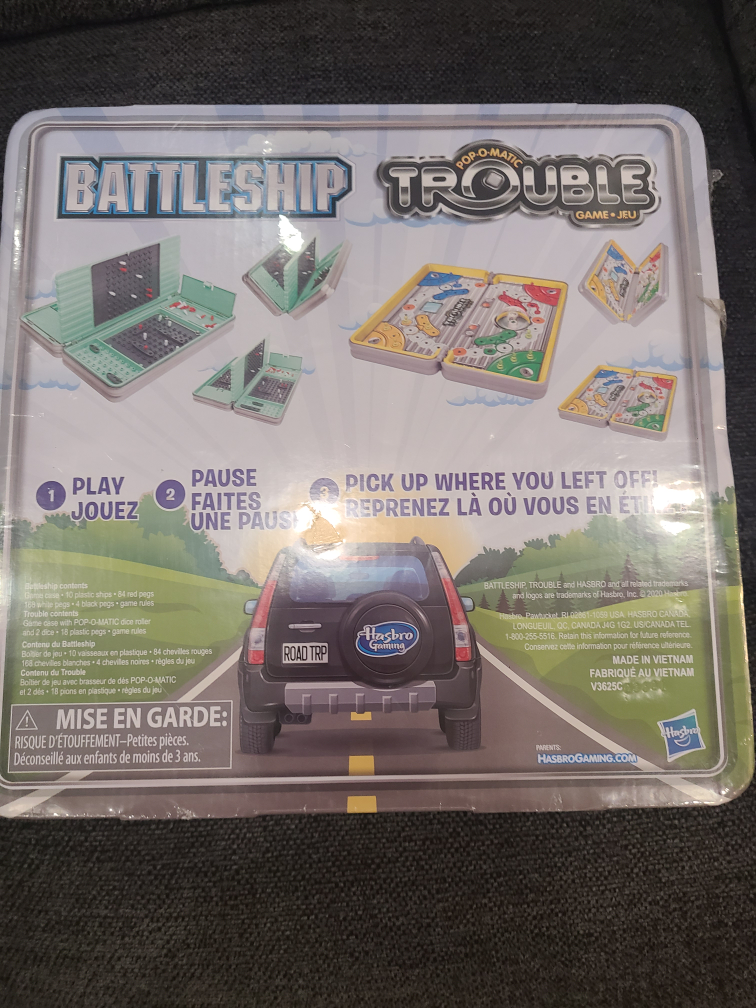 Hasbro Gaming Battleship & Pop-O-Matic Trouble Travel Games - photo 3