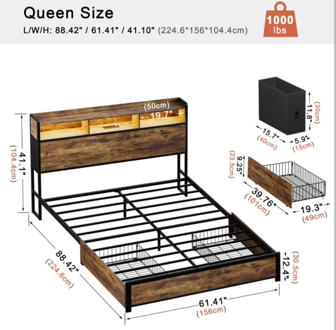 Queen Size Bed Frame - photo 3
