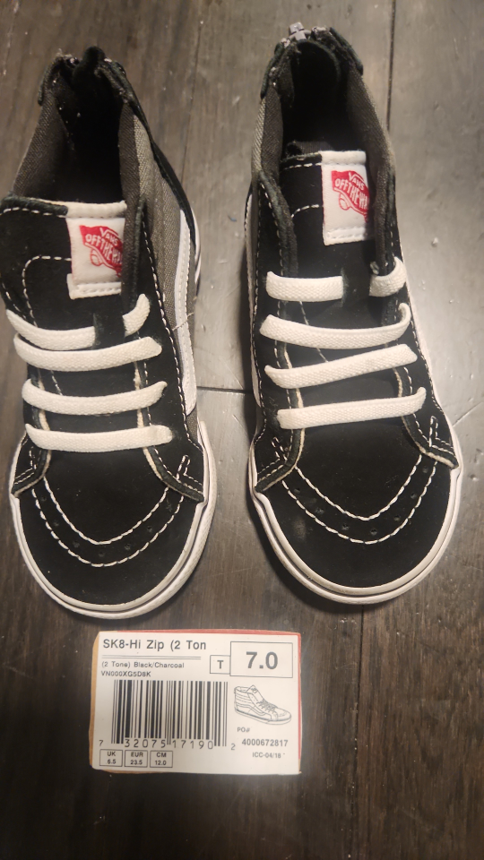 Vans SK8-Hi Zip Toddler High-Top Sneakers - Size 7