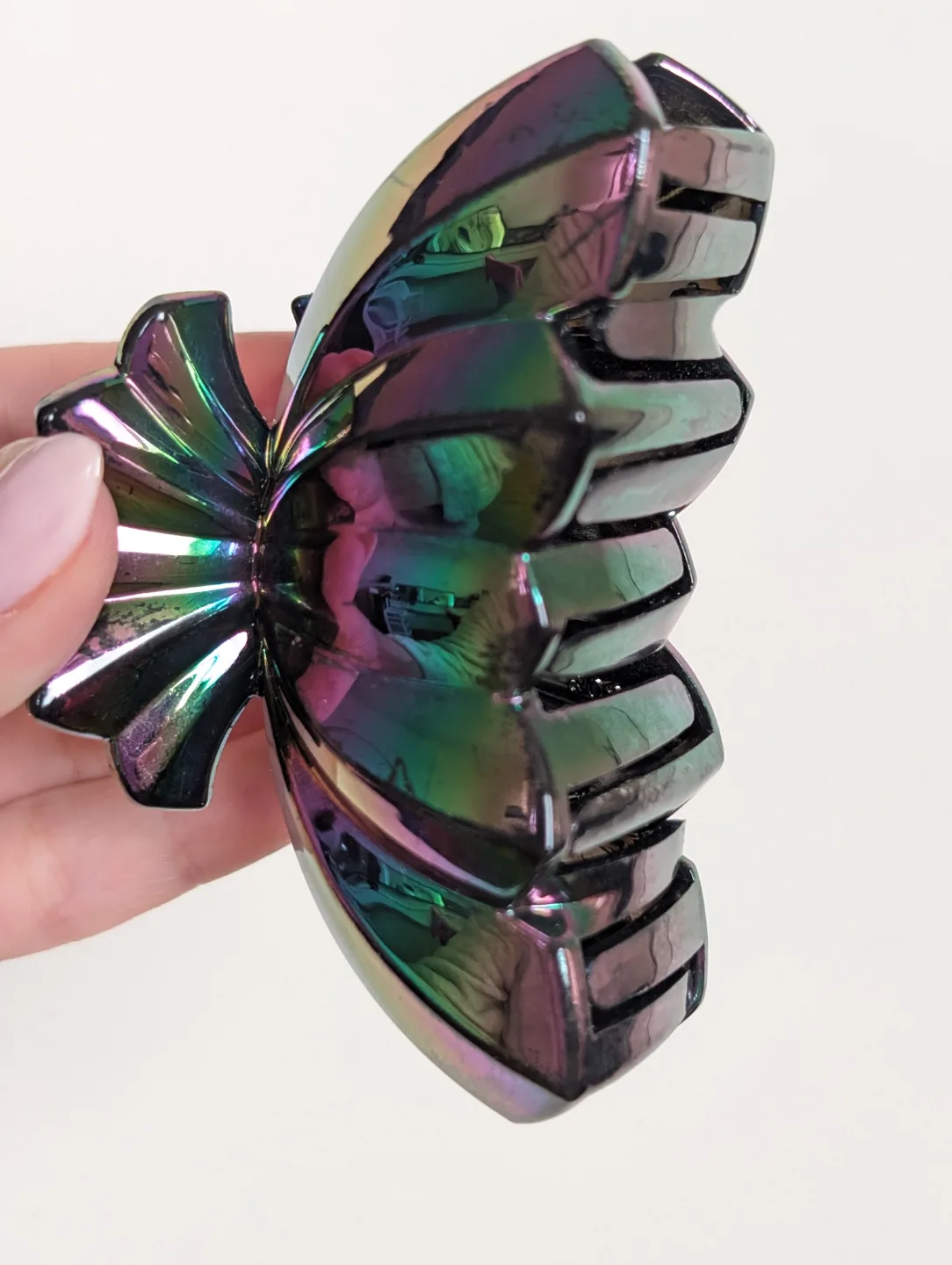 Three Hair Claw Clips - Blue, Iridescent, Silver image indicator(6)