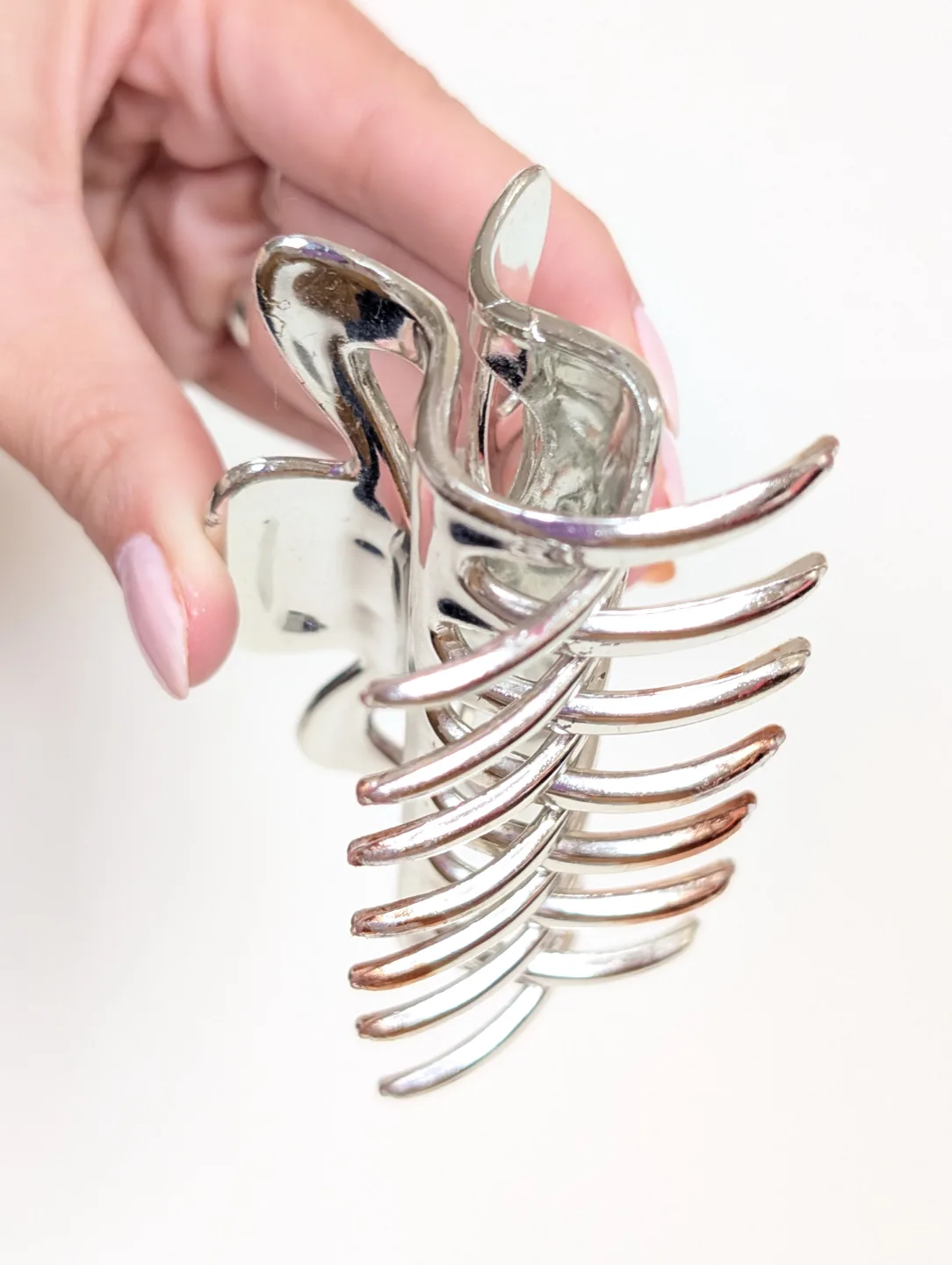 Three Hair Claw Clips - Blue, Iridescent, Silver image indicator(10)