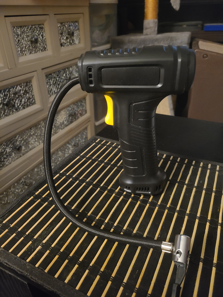Portable Rechargeable Air Compressor with LED Light - photo 2