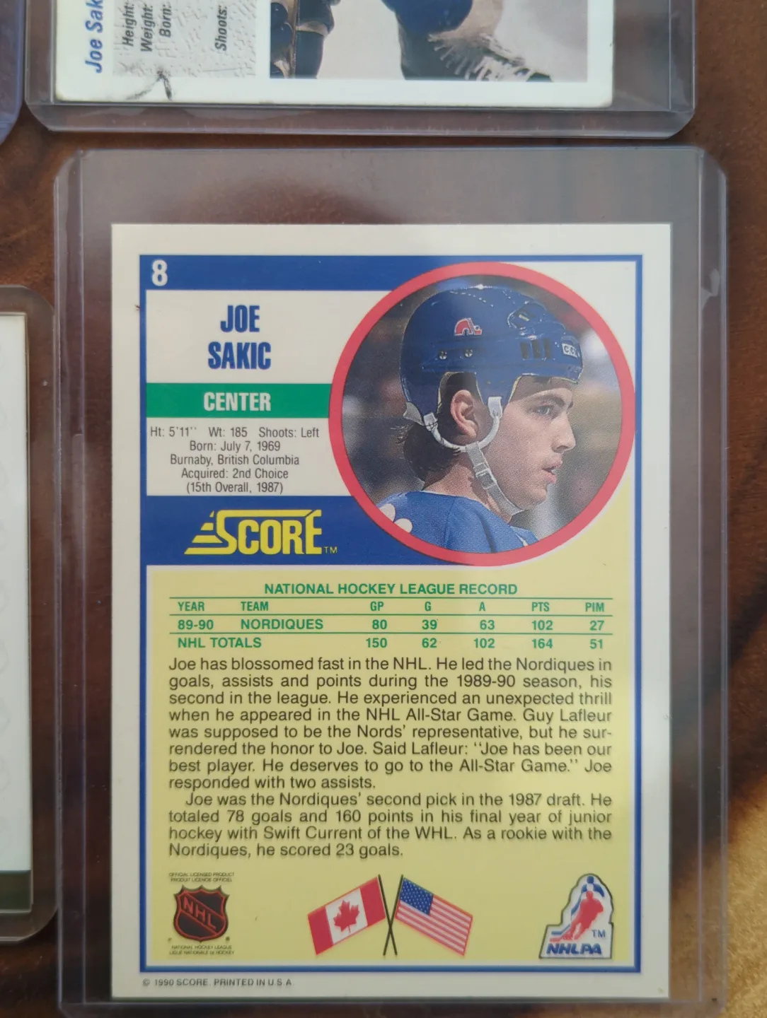 Burnaby Joe Sakic! Hockey Card Lot (5 Cards)(lot1) image indicator(8)