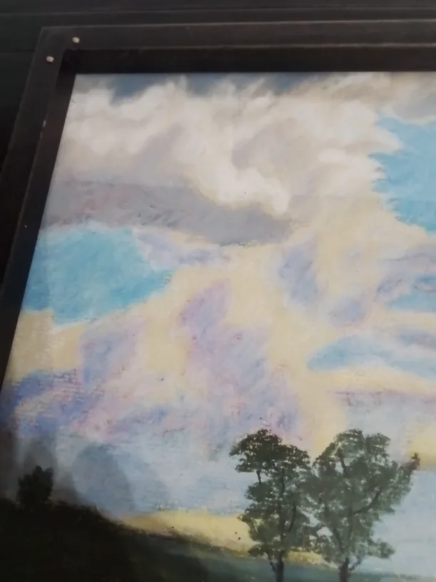 Pastel Painting landscape in rustic frame image indicator(7)