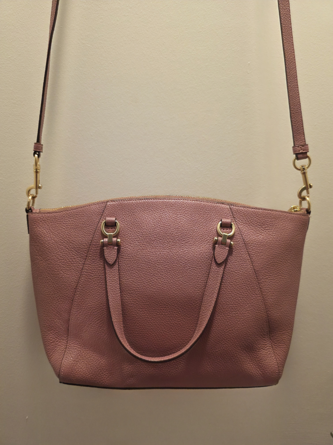 Coach Leather Satchel Handbag - Dusty Rose - photo 2