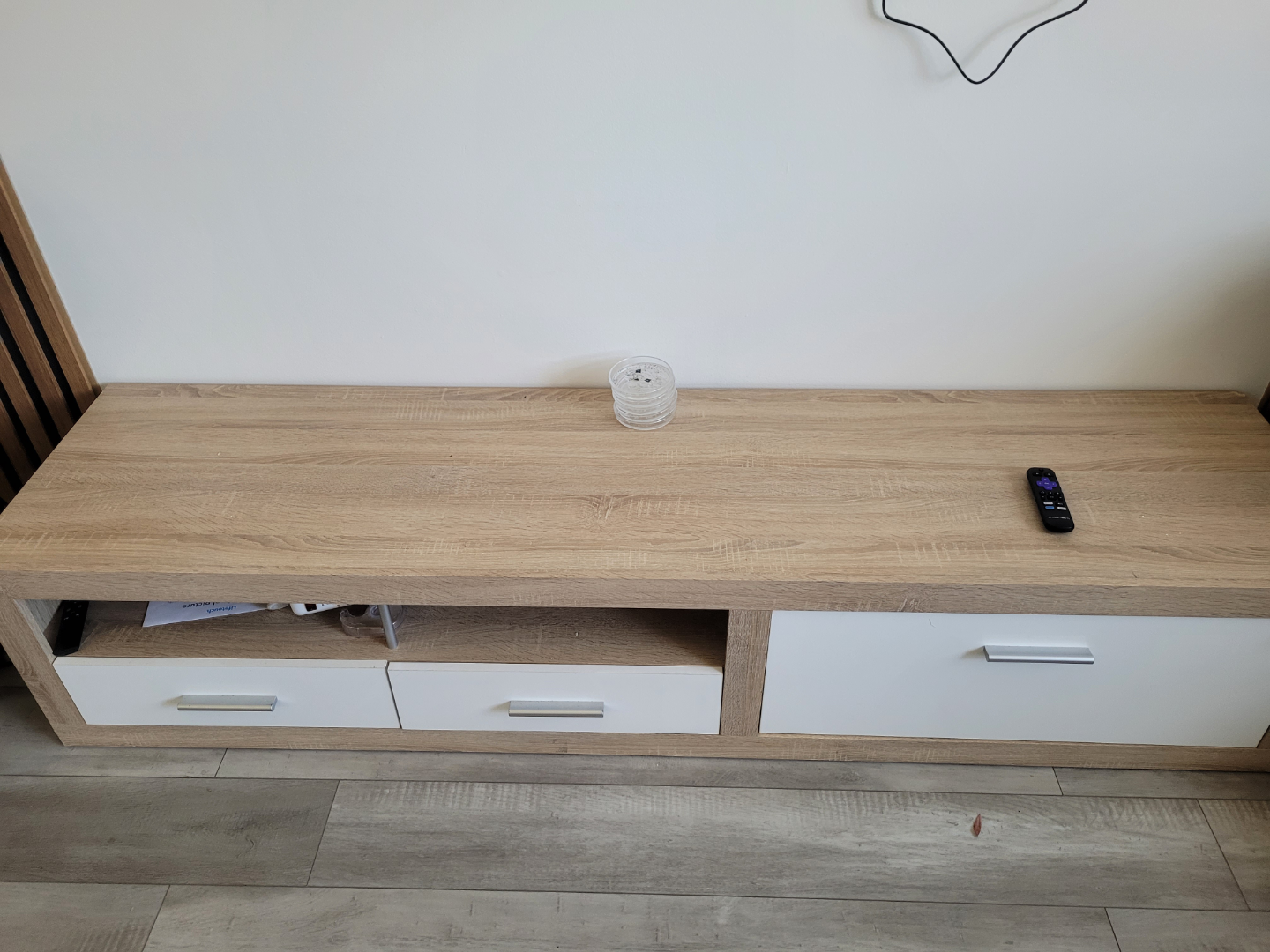 TV Stand with Two Drawers and Open Shelving - photo 2