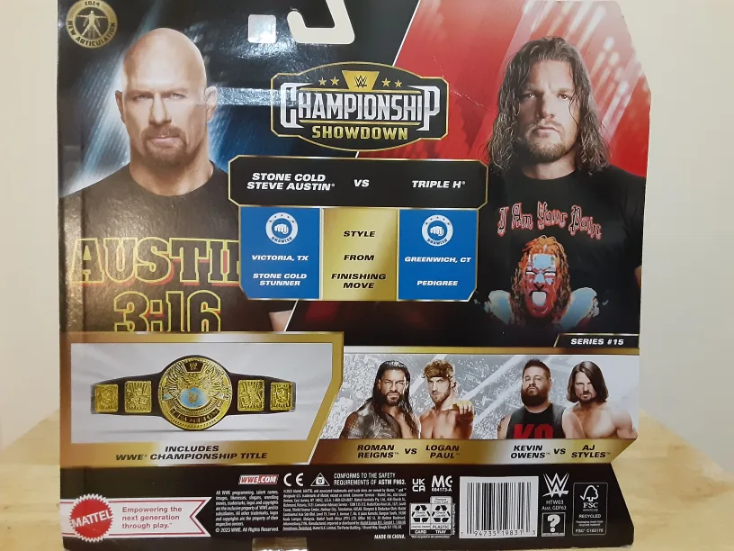 WWE Champion Figure Stone Cold vs Triple H Collectible Set image indicator(3)