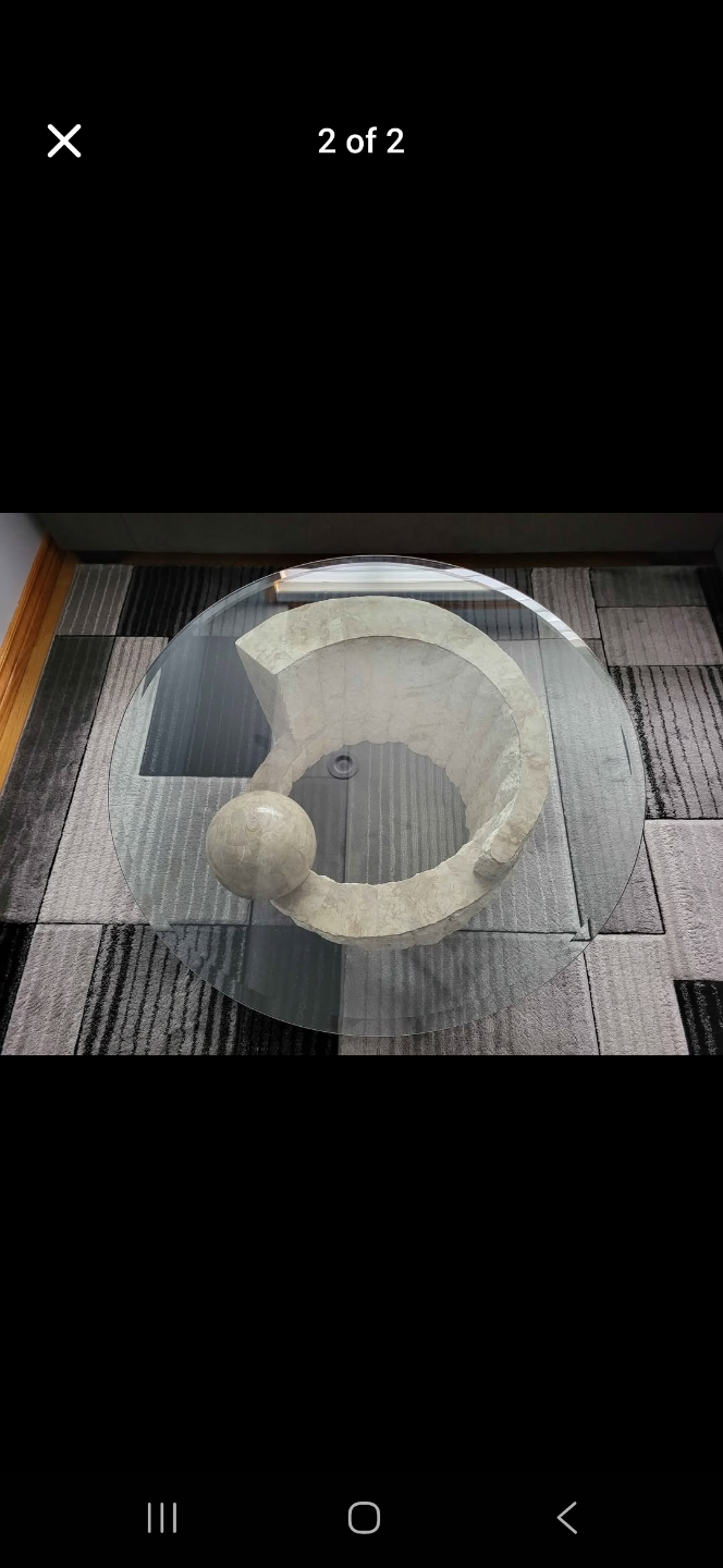 Tessellated Stone & Glass Coffee Table - photo 2