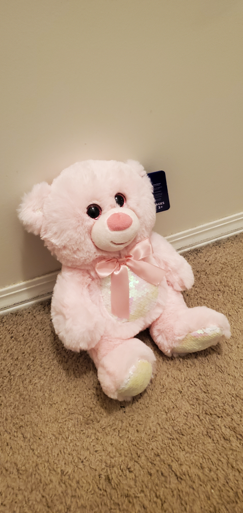 Pink Sequin Teddy Bear Plush Toy - photo 3