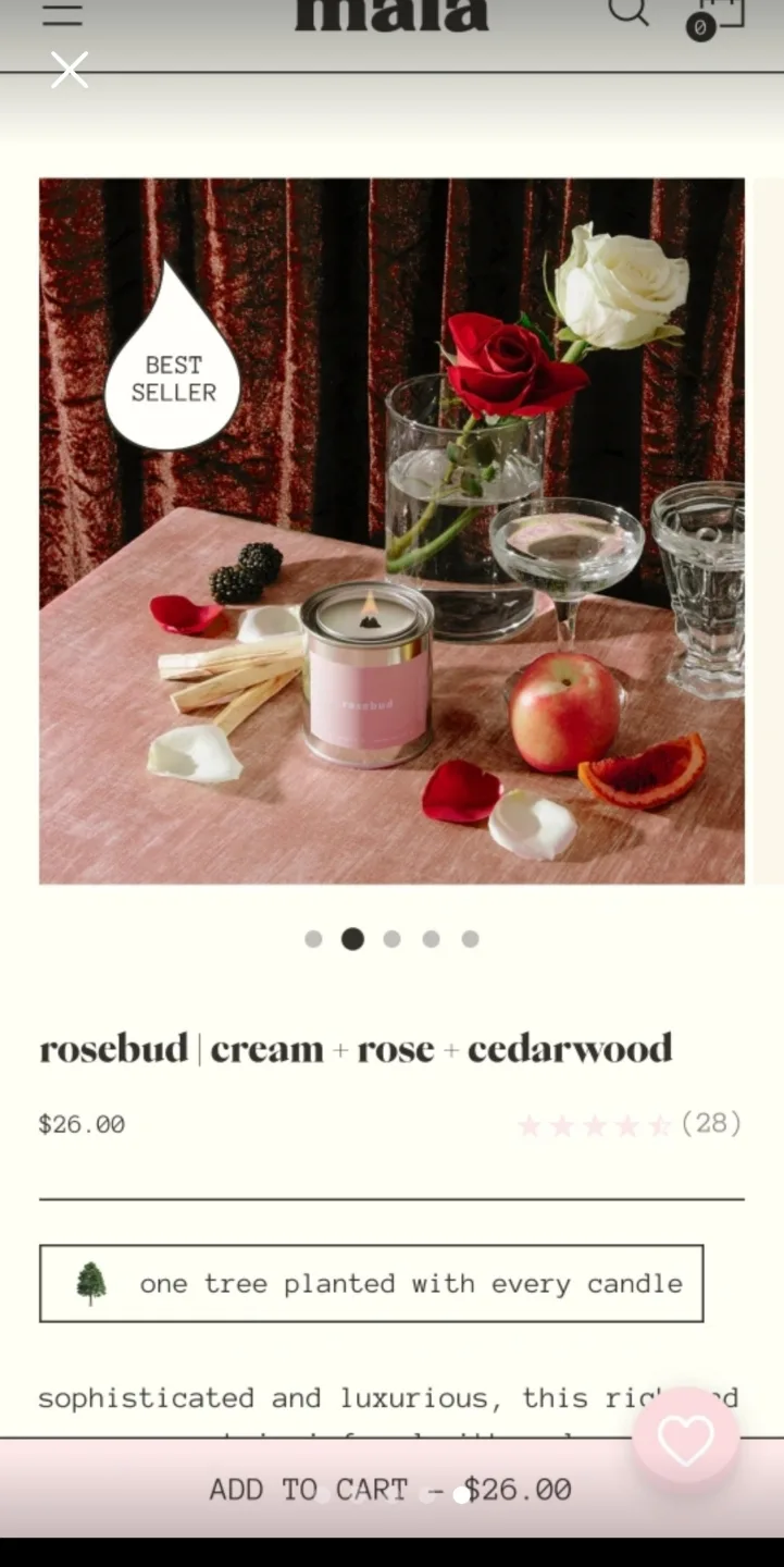 💚 Mala Rosebud Candle image indicator(5)