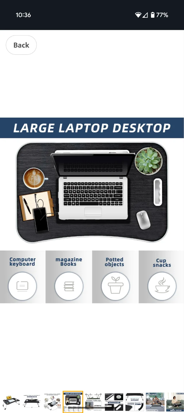 VAIGO Laptop Bed Table - Foldable Laptop Desk image indicator(2)