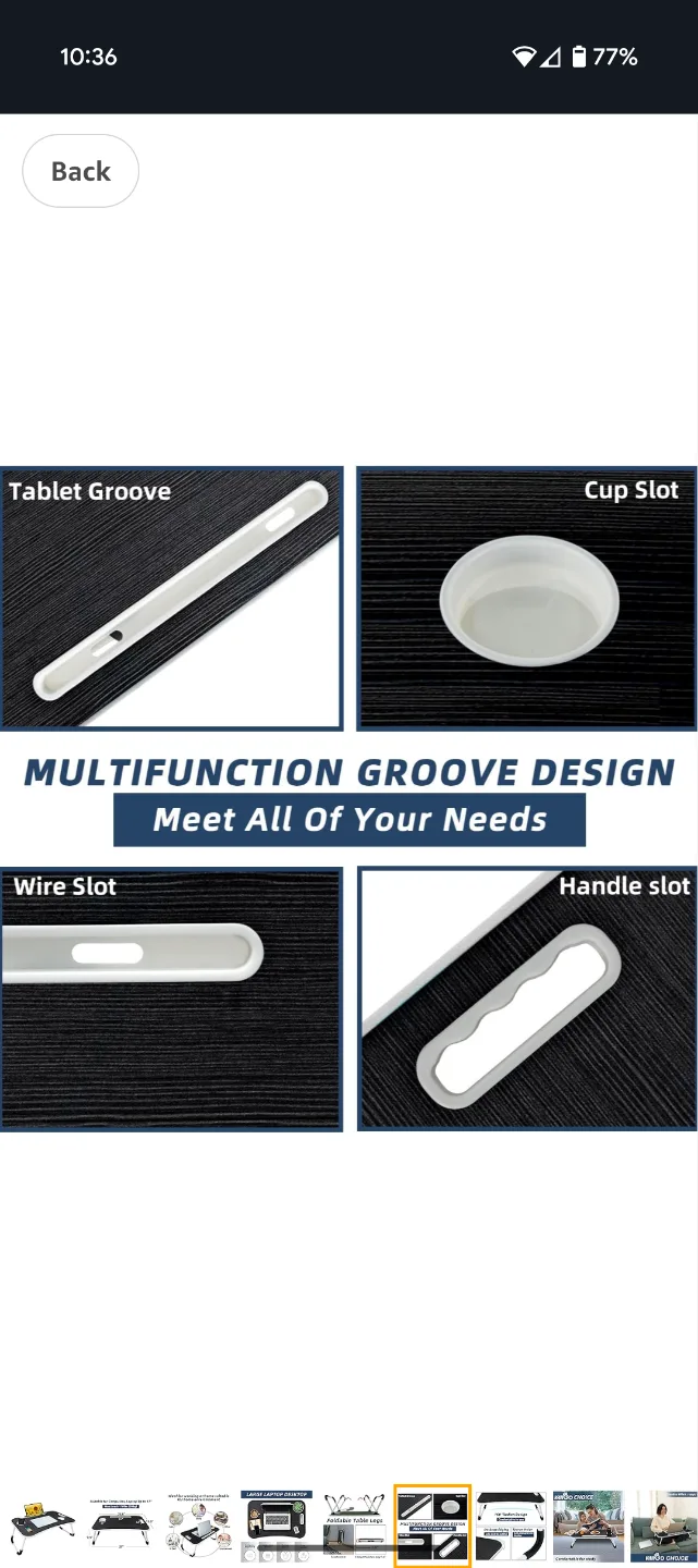 VAIGO Laptop Bed Table - Foldable Laptop Desk image indicator(3)