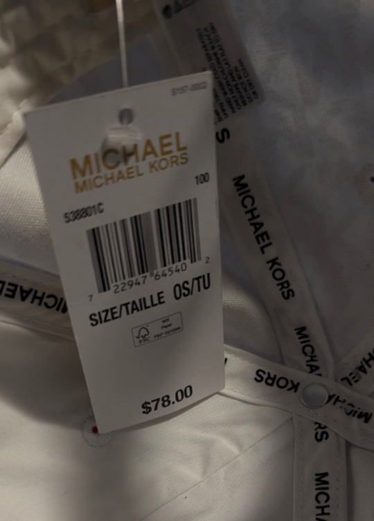 Michael Kors Baseball Cap - White MK Logo - photo 4